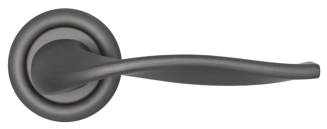 Ручка дверная SKYSCRAPER R7 SST на круглой розетке, цвет Летняя гроза/Summer Storm фото morelli Москва