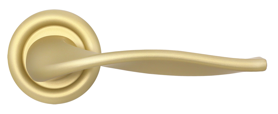 Ручка дверная SKYSCRAPER R7 AH на круглой розетке, цвет Осенний мёд/Autumn Honey фото купить в Москве