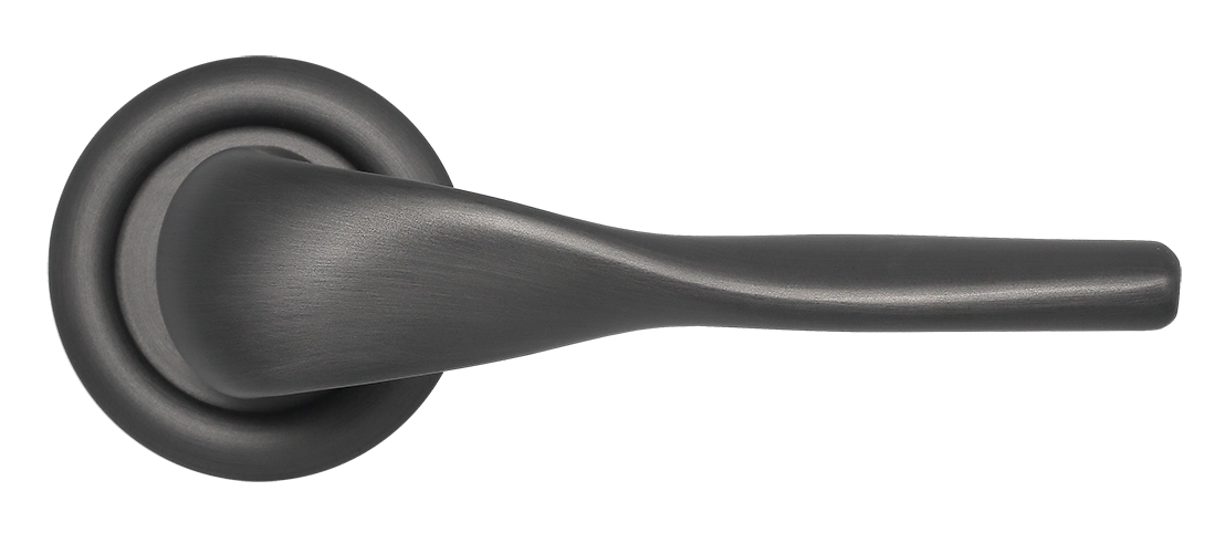 Ручка дверная LVB R7 SST на круглой розетке, цвет Летняя гроза/Summer Storm фото купить в Москве