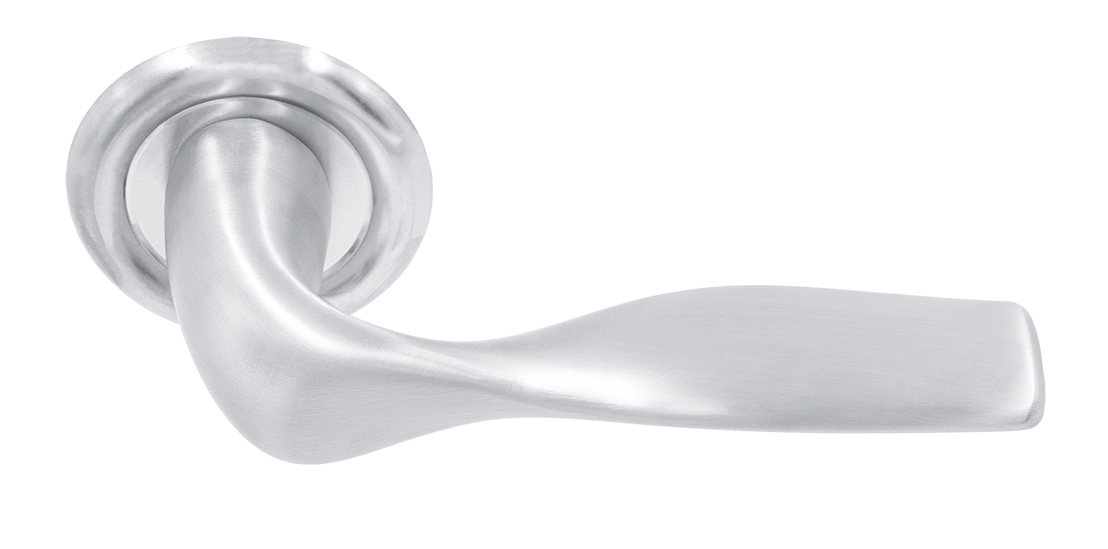 Ручка дверная LVB R7 WF на круглой розетке, цвет Зимняя стужа/Winter Frost фото купить Москва