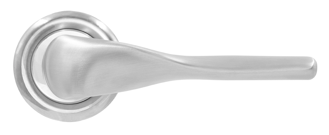 Ручка дверная LVB R7 WF на круглой розетке, цвет Зимняя стужа/Winter Frost фото купить в Москве