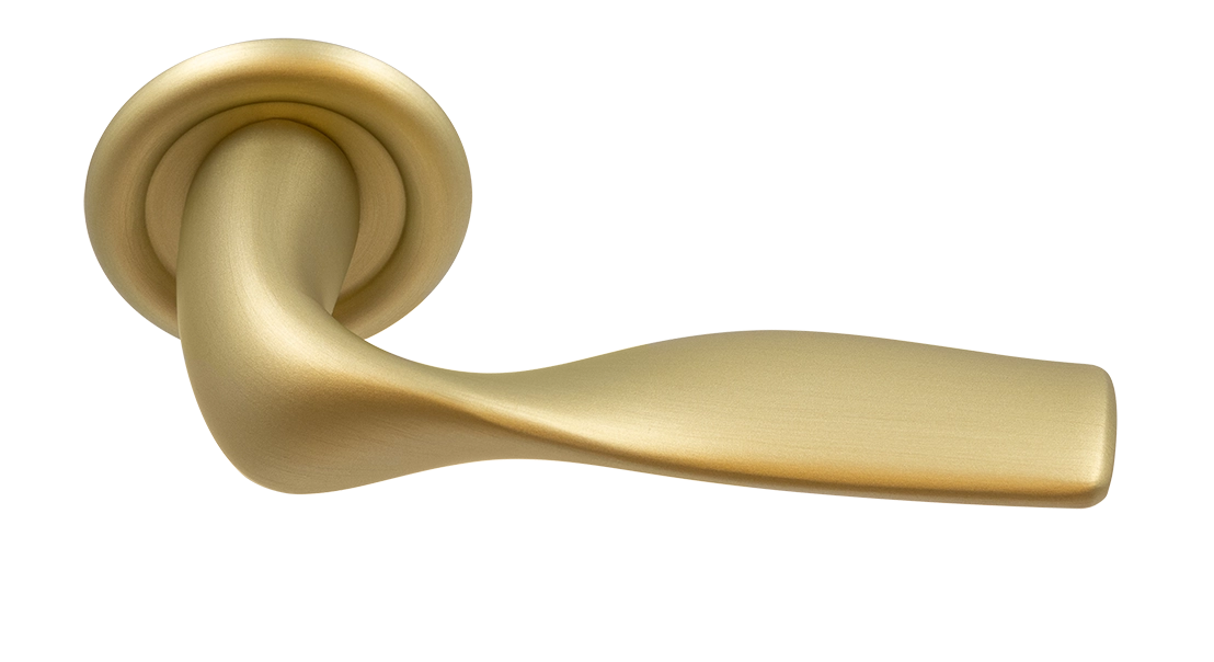 Ручка дверная LVB R7 AH на круглой розетке, цвет Осенний мёд/Autumn Honey фото купить Москва