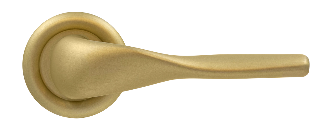 Ручка дверная LVB R7 AH на круглой розетке, цвет Осенний мёд/Autumn Honey фото купить в Москве
