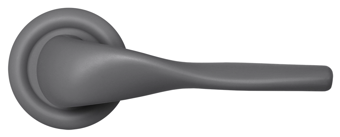 Ручка дверная LVB R7 SSW на круглой розетке, цвет Стокгольмский снегопад/Stockholm Snowfall фото купить в Москве