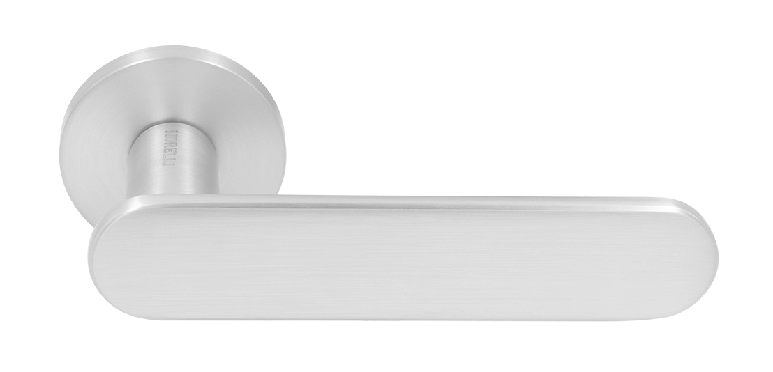 Ручка дверная MH-65-R6 SEMPIONE SC на круглой розетке, цвет матовый хром фото купить Москва