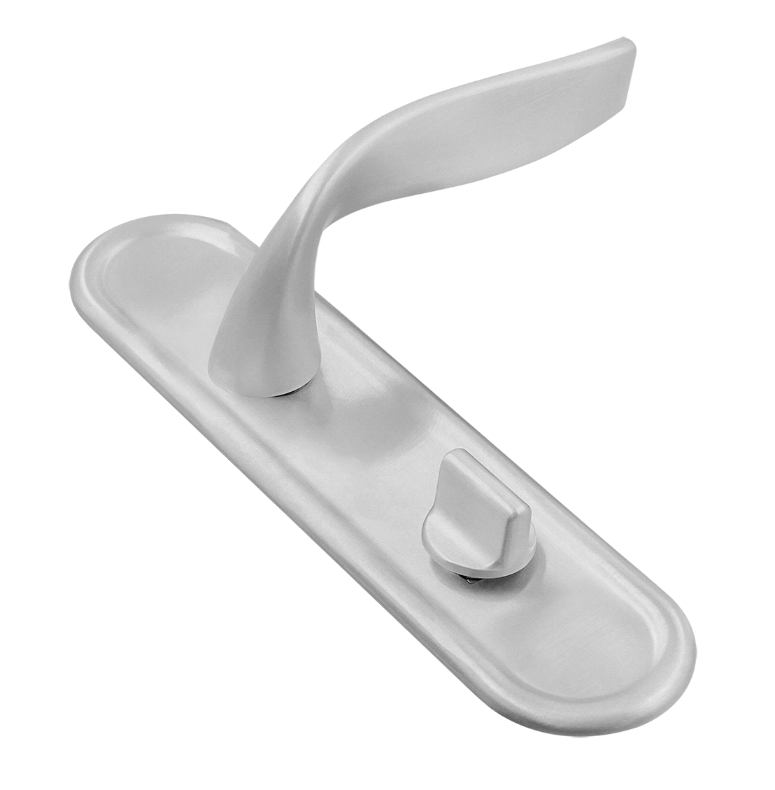 Ручка дверная SKYSCRAPER PLR WC SSW на планке под сантехническую завертку, цвет Стокгольмский снегопад/Stockholm Snowfall фото купить Москва