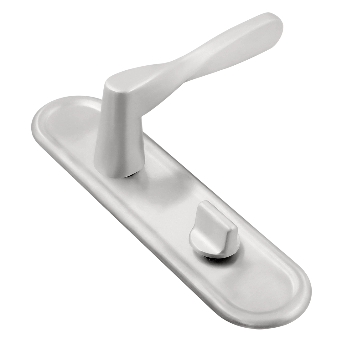 Ручка дверная THE OLYMPICS PLR WC SSW на планке под сантехническую завертку, цвет Стокгольмский снегопад/Stockholm Snowfall фото купить Москва