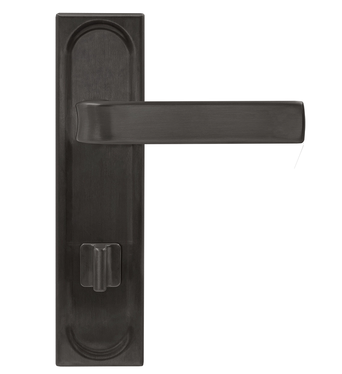 Ручка дверная THE BUS STATION PLS WC SST на планке под сантехническую завертку, цвет Летняя гроза/Summer Storm фото купить в Москве