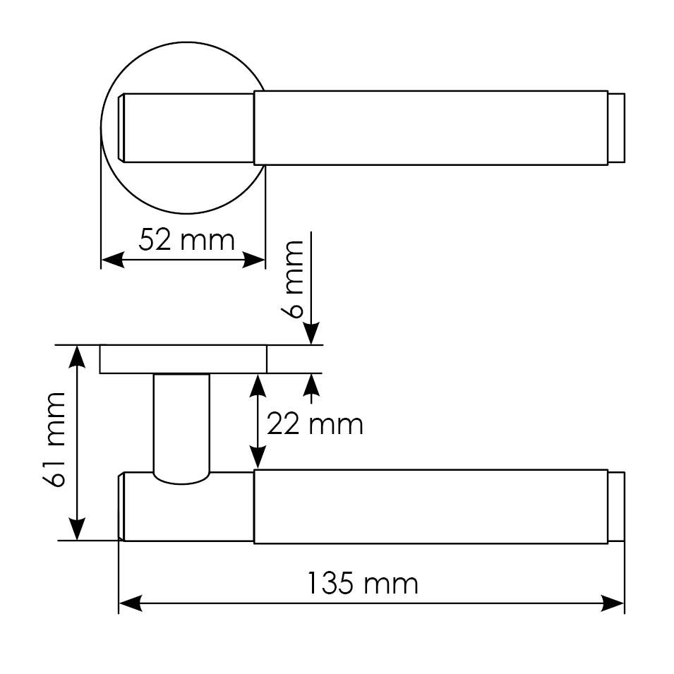 Комплект дверных ручек MH-57-R6T BL + защёлка бесшумная M1895 BL + петли врезные универсальные MSN 100X70X2.5-4BB BL (2шт), цвет черный фото купить в Москве