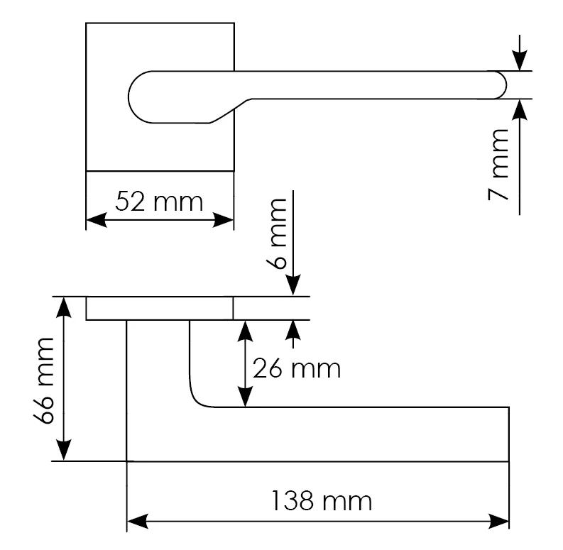 Комплект дверных ручек MH-53-S6 W + сантехническая завертка MH-WC-S6 W, цвет белый фото купить в Москве