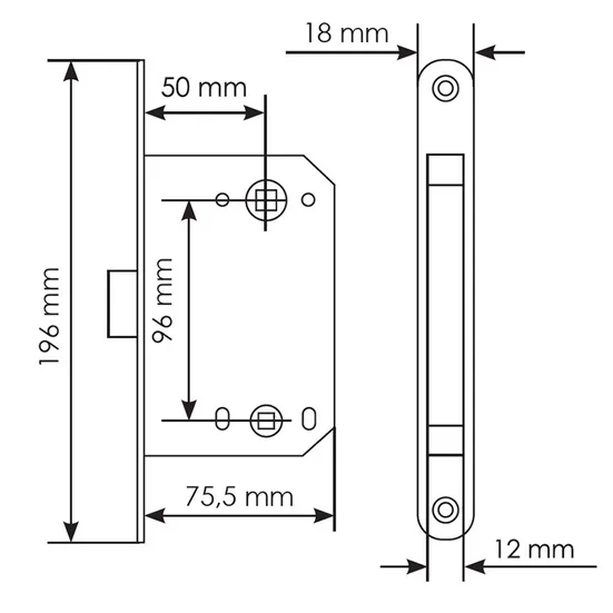 Комплект дверных ручек MH-54-S6 BL с заверткой MH-WC-S6 BL + замок M1895 BL, цвет черный фото дверная фурнитура Москва