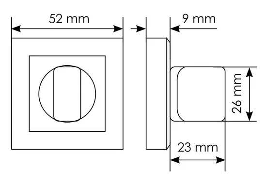 Комплект дверных ручек MH-28 BL-S с заверткой MH-WC-S BL, цвет черный  фотомореллиМосква