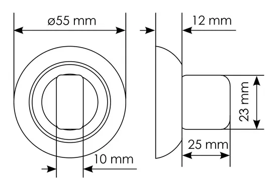 Комплект дверных ручек MH-03 BL с заверткой MH-WC BL + магнитный замок M1895 BL, цвет черный  фото дверная фурнитура Москва