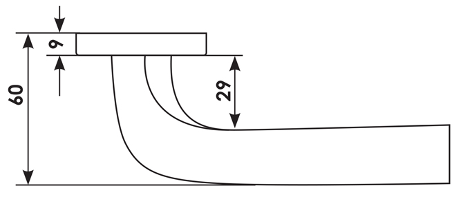 Ручка дверная COMETA R5 NIS раздельная на круглой розетке, цвет - матовый никель, ЦАМ фото фурнитура Москва