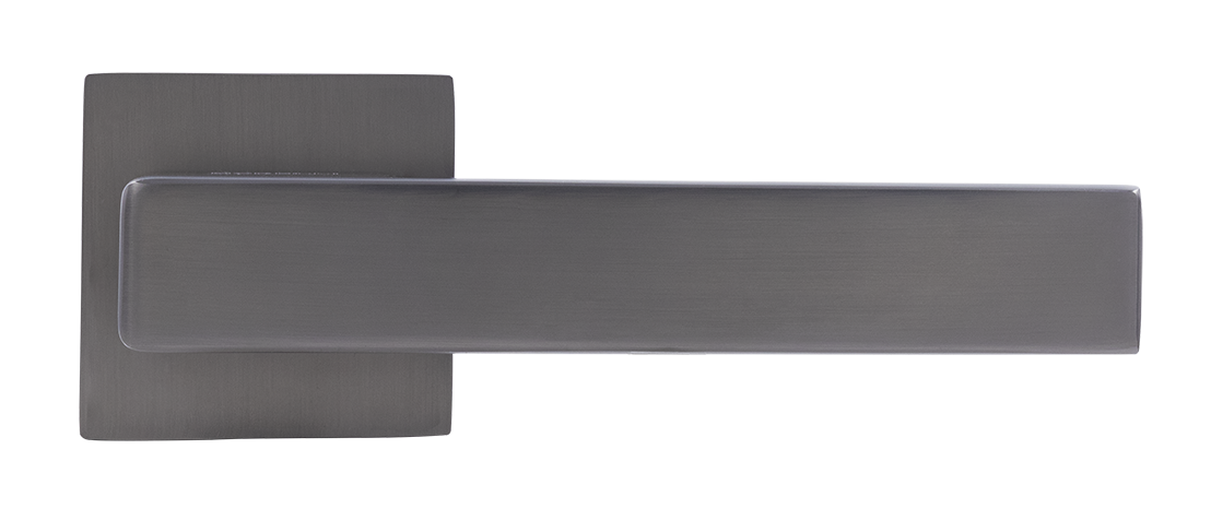 Ручка дверная LOT MH-56-S6 GR раздельная на квадратной розетке 6 мм, цвет графит, ЦАМ фото купить в Москве