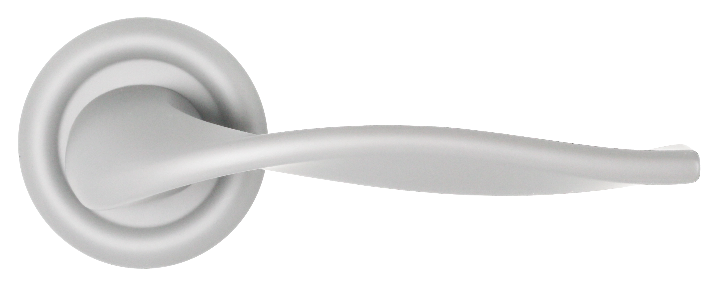 Ручка дверная SKYSCRAPER R7 SSW на круглой розетке, цвет Стокгольмский снегопад/Stockholm Snowfall фото купить в Москве