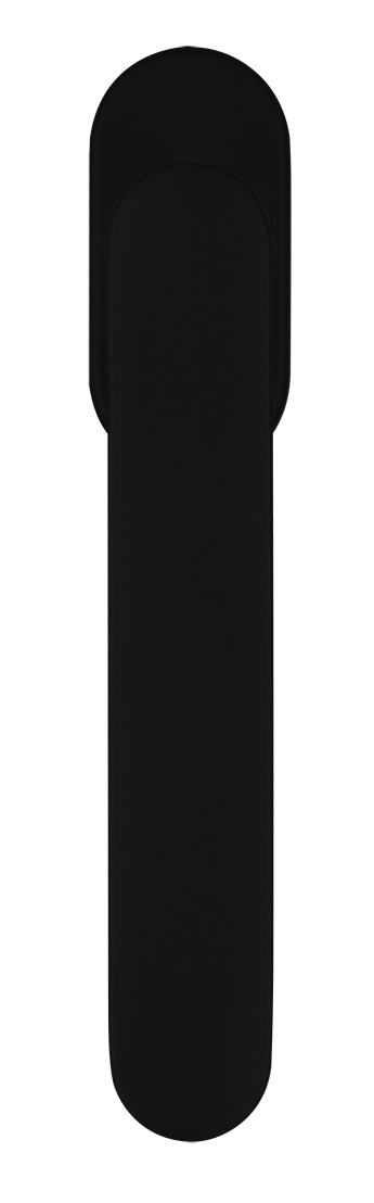 Ручка оконная LE BOAT W1 NERO-ST на прямоугольной розетке, цвет черный soft-touch, латунь фото купить в Москве