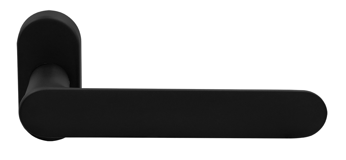 Ручка оконная LE BOAT W1 NERO-ST на прямоугольной розетке, цвет черный soft-touch, латунь фото morelli Москва