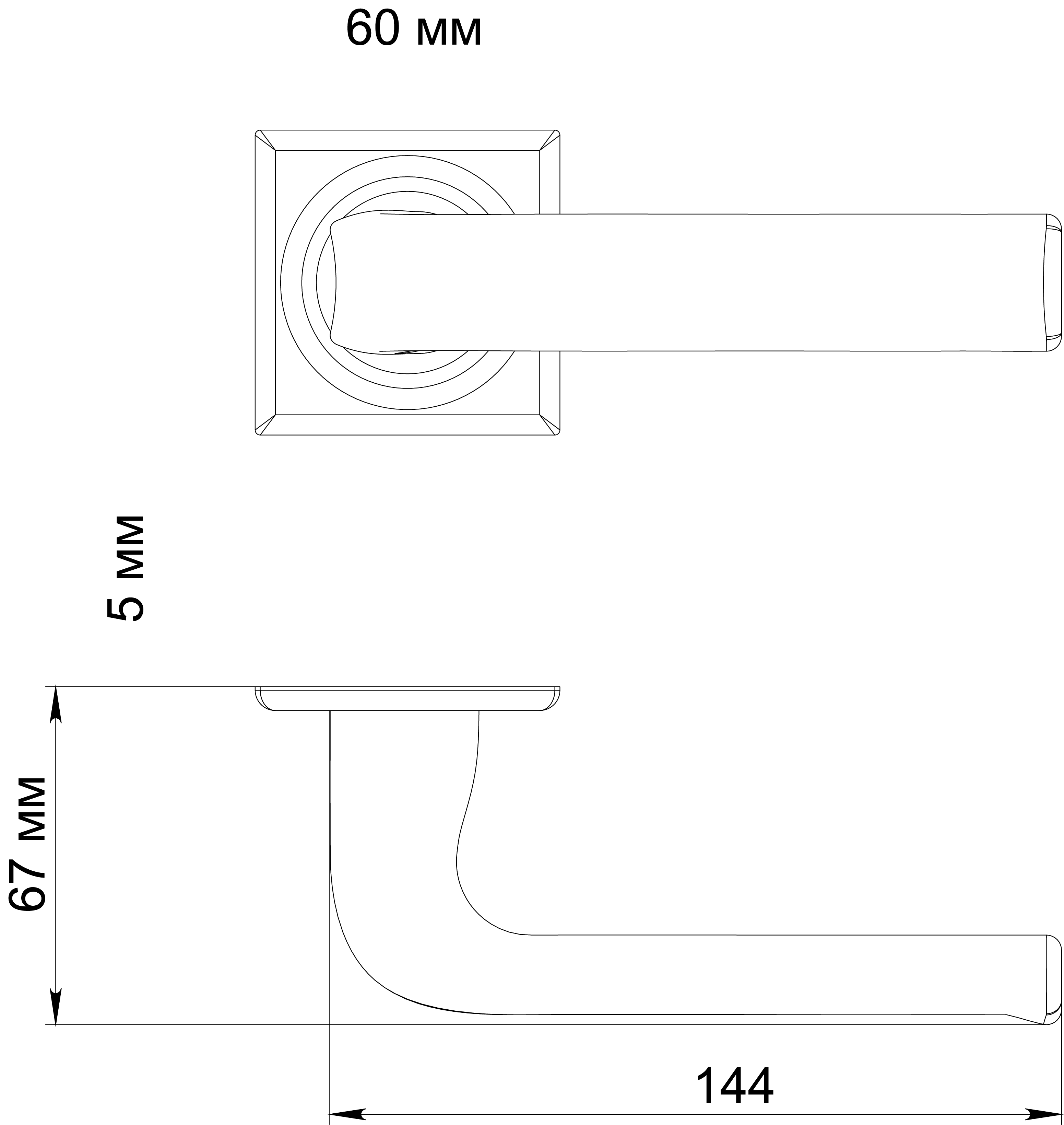 Ручка дверная THE BUS STATION S7 WF на квадратной розетке, цвет Зимняя стужа/Winter Frost фото фурнитура Москва