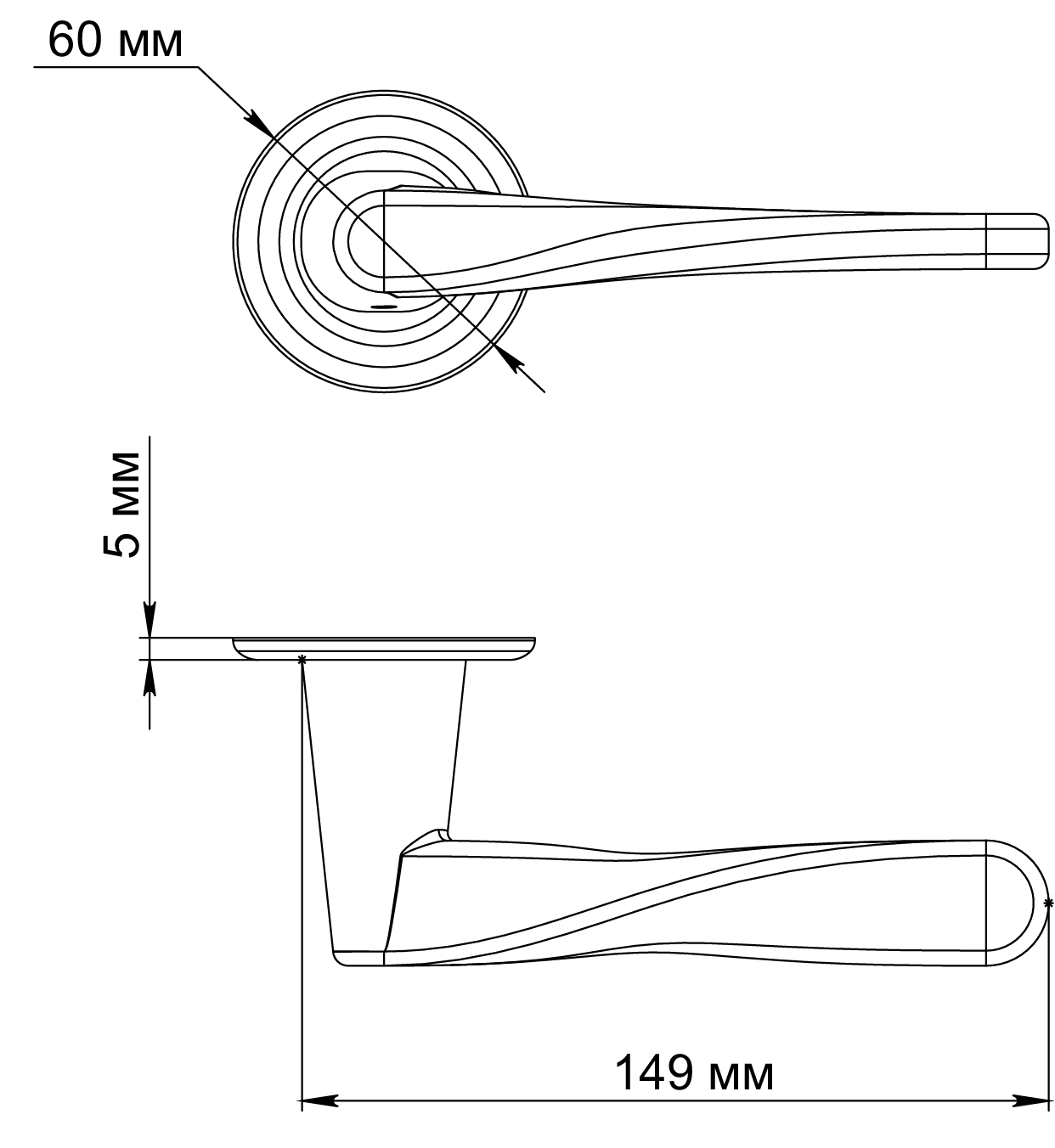 Ручка дверная THE OLYMPICS R7 AH на круглой розетке, цвет Осенний мёд/Autumn Honey фото фурнитура Москва