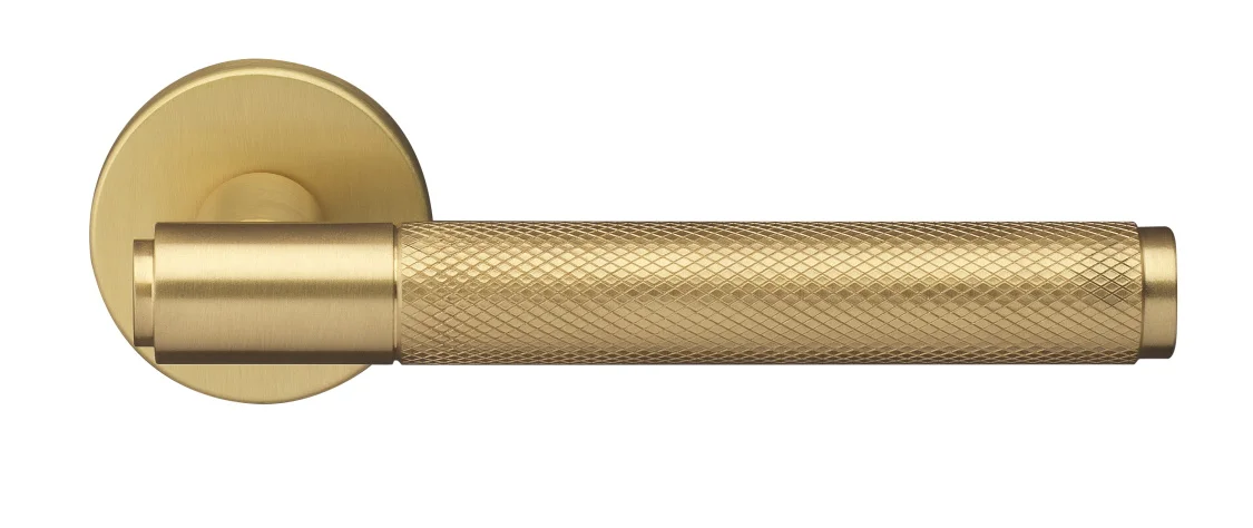 BRIDGE R6 OSA, ручка дверная с усиленной розеткой, цвет -  матовое золото фото купить Москва