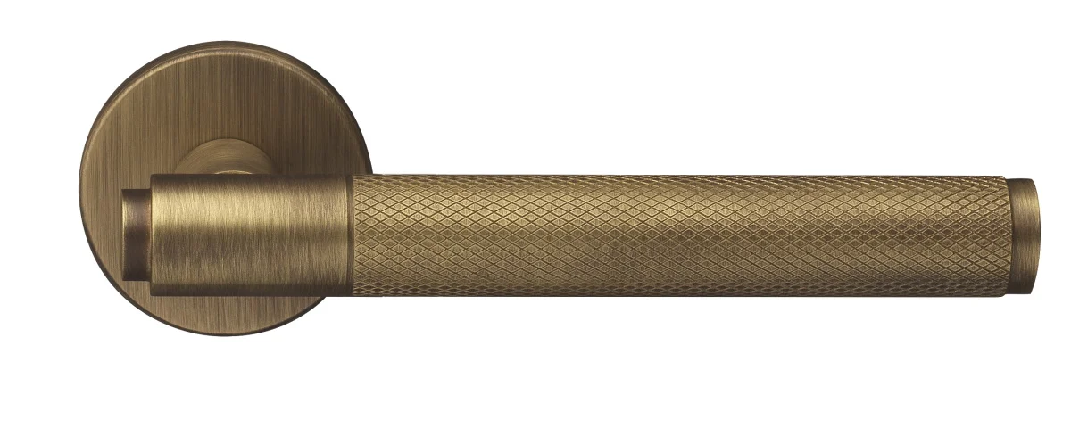 BRIDGE R6 BGO, ручка дверная с усиленной розеткой, цвет -  матовая бронза фото купить Москва