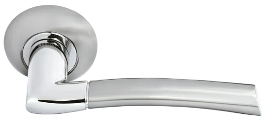 ПИЗА, ручка дверная MH-06 SN/CP, цвет - бел. никель/хром