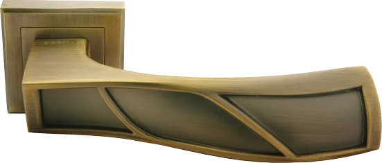 КРЫЛЬЯ, ручка дверная MH-33 COF-S, на квадратной накладке, цвет - кофе фото #1