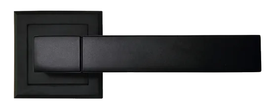 FUKOKU, ручка дверная на квадратной накладке MH-28 BL-S, цвет - черный фото купить в Москве