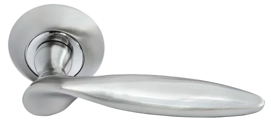 КУПОЛ, ручка дверная MH-09 SN, цвет - белый никель