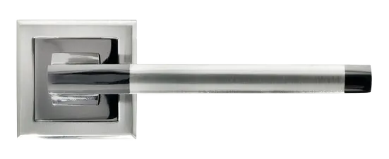 PANTS, ручка дверная MH-35 SN/BN-S, на квадратной накладке, цвет - бел. никель/черн. никель фото купить в Москве
