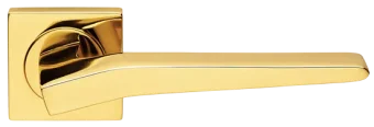 Ручка дверная HILL S2 OTL раздельная на квадратной розетке, цвет золото, латунь