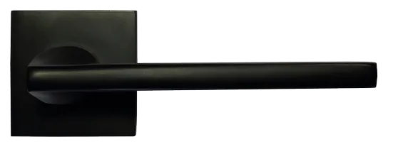KAFFEE, ручка дверная на квадратной накладке MH-50-S6 BL, цвет - черный фото купить в Москве