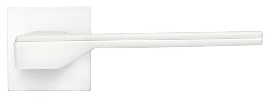 PIERRES, ручка дверная на квадратной накладке MH-49-S6 W, цвет - белый фото купить в Москве