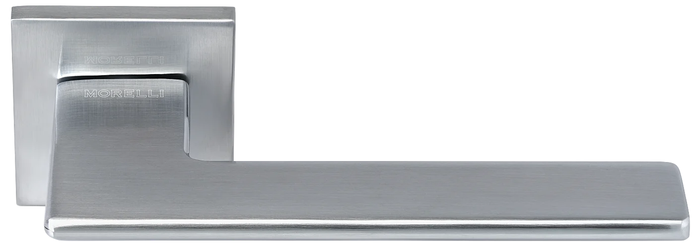 PLATEAU, ручка дверная на квадратной накладке MH-51-S6 SC, цвет - матовый хром