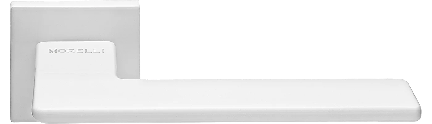 PLATEAU, ручка дверная на квадратной накладке MH-51-S6 W, цвет - белый