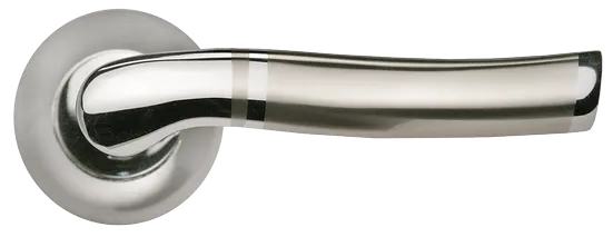 ФОНТАН, ручка дверная MH-04 SN/CP, цвет - бел. никель/хром фото #2