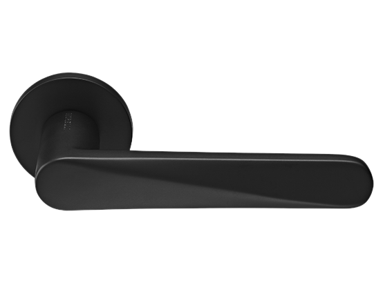 CAYAN - ручка дверная  на круглой розетке 6 мм, MH-58-R6 BL,  цвет - чёрный фото купить Москва