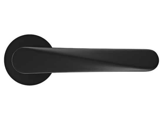 CAYAN - ручка дверная  на круглой розетке 6 мм, MH-58-R6 BL,  цвет - чёрный фото купить в Москве